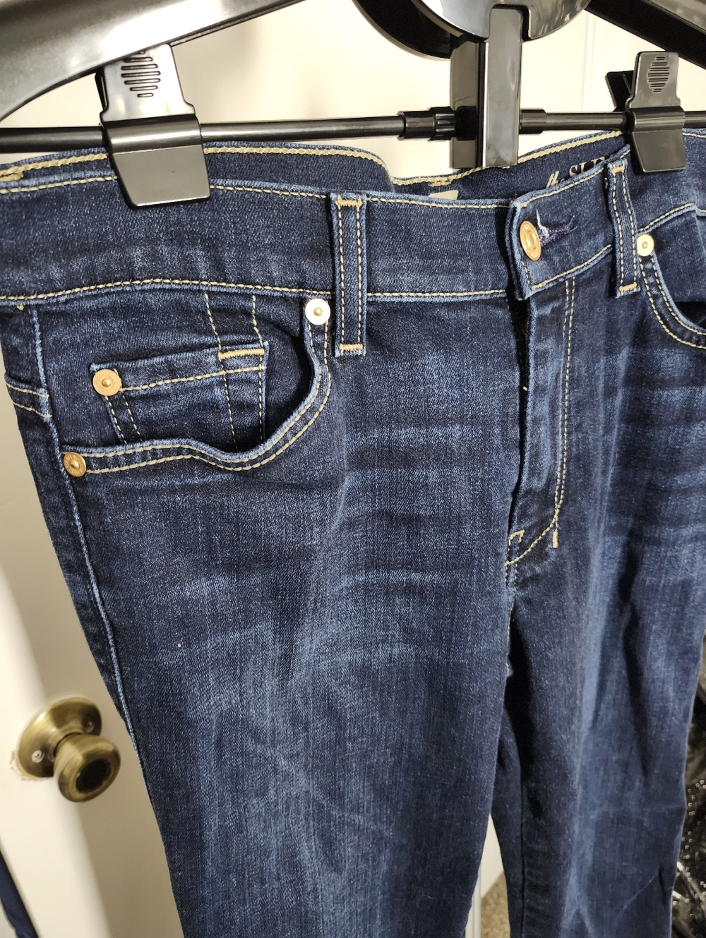 7 For All Mankind Dark Blue Trouser - Picture 2 of 5